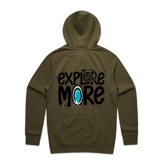 Hoodie Explore More Two Sided Print Mens XSM-3XL