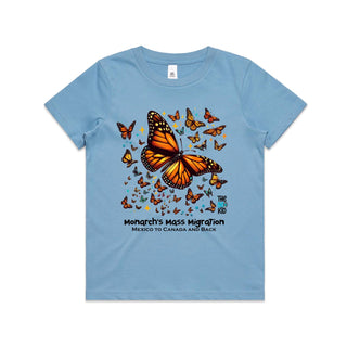 Nature's Navigators: Mexican Monarchs Kids/Youth T-Shirt 4-14