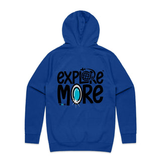 Hoodie Explore More Two Sided Print Mens XSM-3XL