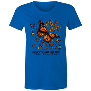 Nature's Navigators: Mexican Monarchs Women's T-Shirt XSM-2XL