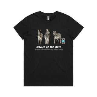 Nature's Navigators: Stripes on the Move Women's T-Shirt XS-3XL