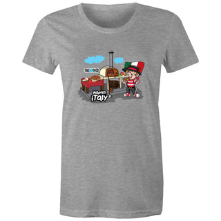 Tasty Travels Naples, Italy: Women's T-Shirt XSM-2XL