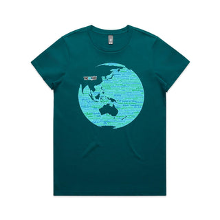 Nations: Turquoise Women's T-Shirt XS-3XL