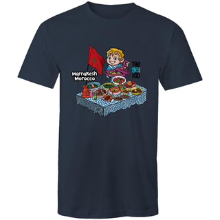 Tasty Travels: Marrakesh, Morocco Mens T-Shirt SM-4XL