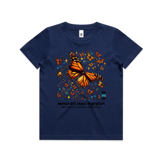 Nature's Navigators: Mexican Monarchs Kids/Youth T-Shirt 4-14