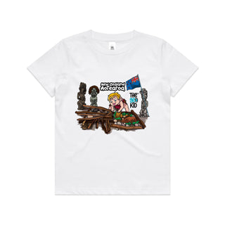 Tasty Travels: Aotearoa, NZ Kids/Youth T-Shirt 4-14