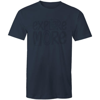 Explore More Men's All Navy T-Shirt SM-4XL