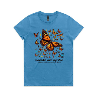 Nature's Navigators: Mexican Monarchs Women's T-Shirt XS-3XL