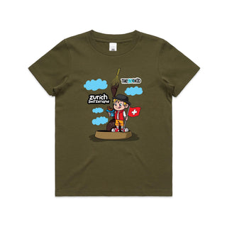 Tasty Travels: Zurich, Switzerland Kids/Youth T-Shirt 4-14