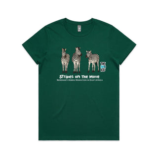 Nature's Navigators: Stripes on the Move Women's T-Shirt XS-3XL