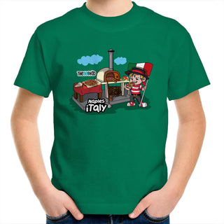 Tasty Travels Naples, Italy: Kids/Youth T-Shirt 4-14