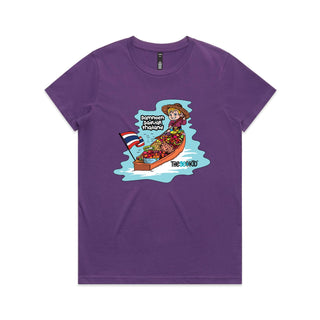 Tasty Travels: Damnoen Saduak, Thailand Women's T-Shirt XS-3XL
