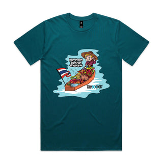 Tasty Travels: Damnoen Saduak, Thailand Mens T-Shirt SM-4XL