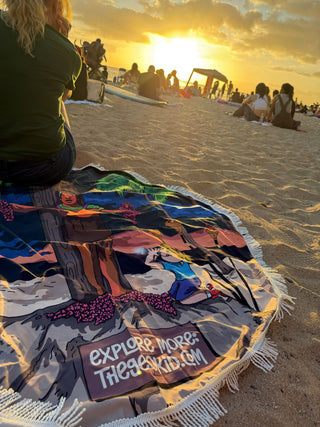 Beach Blanket Waikiki Sunset Hawaii