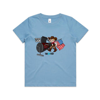 Tasty Travels: Texas, USA Kids/Youth T-Shirt 4-14