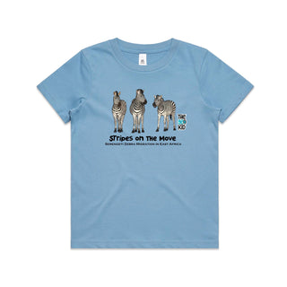 Nature's Navigators: Stripes on the Move Kids/Teens T-Shirt 4-14