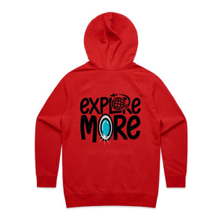 Hoodie Explore More Two Sided Print Womens XSM-2XL