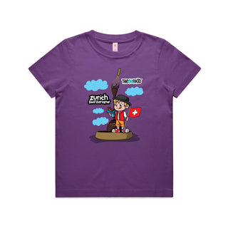 Tasty Travels: Zurich, Switzerland Kids/Youth T-Shirt 4-14
