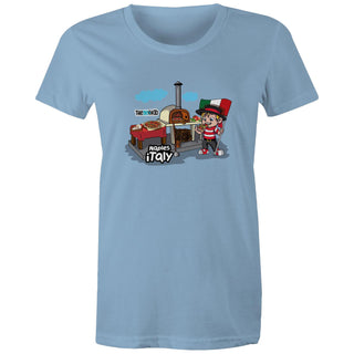 Tasty Travels Naples, Italy: Women's T-Shirt XSM-2XL