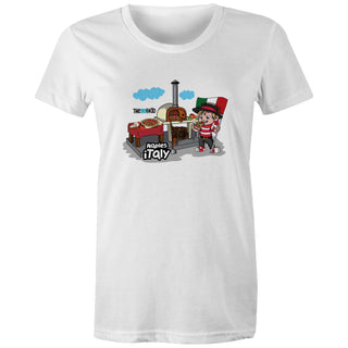 Tasty Travels Naples, Italy: Women's T-Shirt XSM-2XL